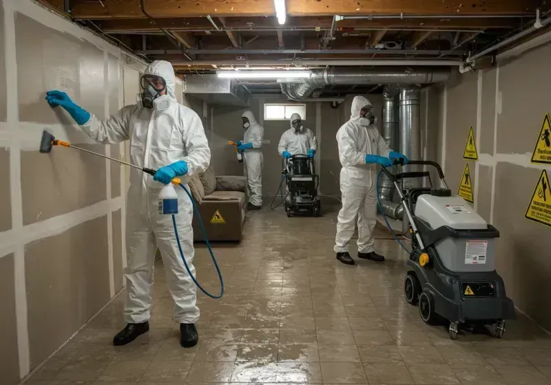 Basement Moisture Removal and Structural Drying process in Manhattan, MT